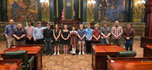 students from DHH Lengel Middle School visiting the State Capitol with my legislative director, Josh Paul.