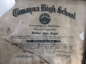 Arthur John Argall’s diploma. 