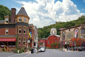 A picture of downtown Jim Thorpe.