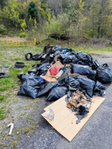 trash collected in Carbon County during the Blueprint Communities cleanup event. 