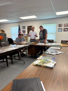 A photo of Sen. Argall meeting with members of the Tower City Borough Authority.