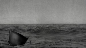 A picture of the ocean in remembrance of D-Day.