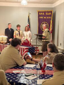 A photo of Alexander Krapf and his family at his Eagle Scout Court of Honor in Frackville.
