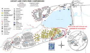Locust Lake State Park campground map.