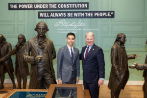 Senator Dave Argall with Max Almanzar-Castillo in Philadelphia.