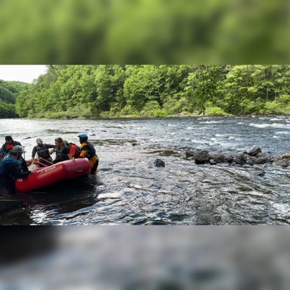 rafters along the Lehigh River.
