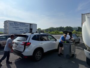 A photo at a recent shredding event hosted by Sen. Argall and Rep. Tim Twardzik.
