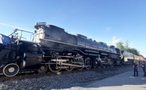 A picture of the Union Pacific Big Boy #4014 in downtown Nesquehoning.