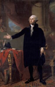 A picture of George Washington.
