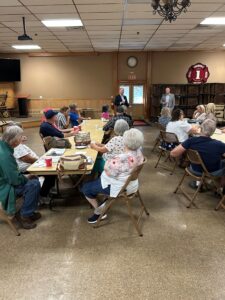 A picture of Senator Argall and Rep. Doyle Heffley at their recent town hall meeting.
