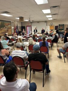 A picture of Senator Argall and Rep. Dane Watro at their recent town hall meeting.
