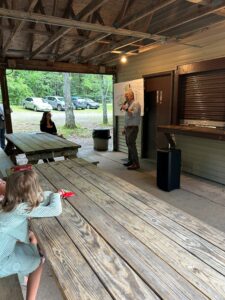 A picture of Sen. Argall speaking to those attending the Carbon County Open Space Preservation Program Kickoff event.