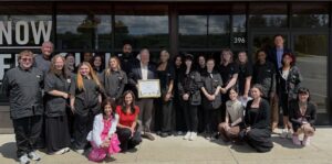 Sen. Argall with students from Empire Beauty School.