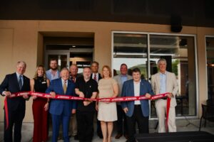 Sen. Argall at the ribbon cutting ceremony for the Golden Kettle in Pottsville.