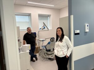 A picture of a dental suite at Temple’s Rural Dental Education Center & Clinic.