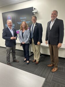 A picture of Sen. Argall at Alvernia University Pottsville CollegeTowne’s recent President’s Advisory Council Meeting with Rep. Tim Twardzik and former Rep. Mike Tobash.