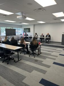 A picture of Sen. Argall attending the Luzerne County Human Services Legislative Roundtable with Rep. Eddie Day Pashinski, Rep. Jamie Walsh, and Rep. Brenda Pugh.